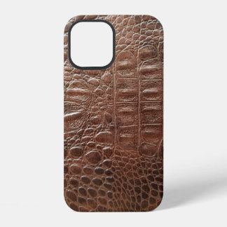 Funda Para iPhone 12 Verdadero fondo de textura de cuero, embo