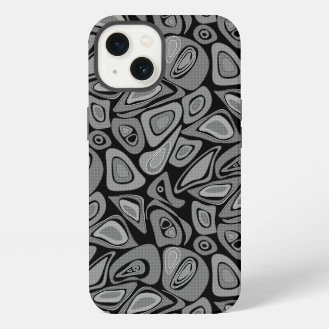Funda Para iPhone Verde, abstracto, retro (Reverso )