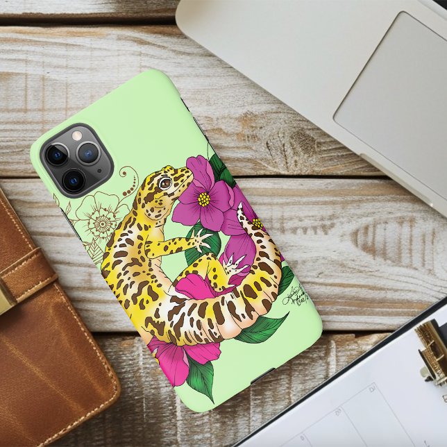Funda Para iPhone Verde Gecko Amarillo Leopardo (Subido por el creador)