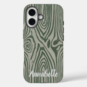 Funda para iPhone verde gris 16