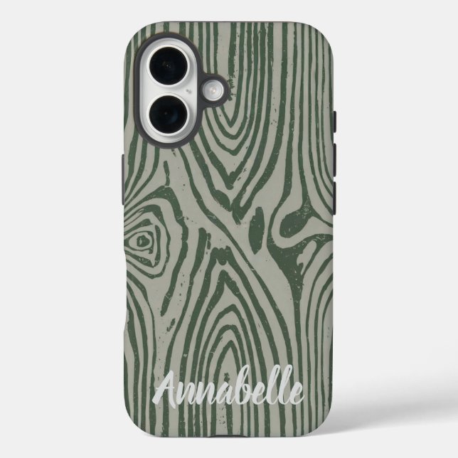 Funda para iPhone verde gris 16 (Reverso )