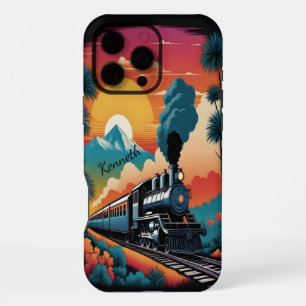 Funda Para iPhone 16 Pro Max Viaje al atardecer en tren de vapor