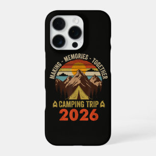 Funda Para iPhone 16 Pro Viaje de camping familiar al atardecer retro 2026
