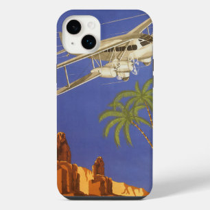 Funda Para iPhone 14 Plus Viaje de cosecha a El Cairo, Egipto, avión biplano