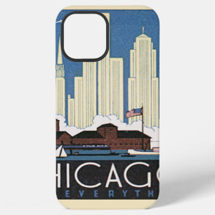 Funda Para iPhone 12 Pro Max Viajes Antiguos Chicago Illinois Rascacielos Silue