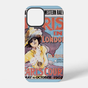 Funda Para iPhone 12 Viajes Antiguos, Mujer de Ferrocarril de París en