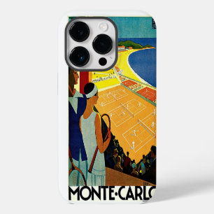 Funda Para iPhone 14 Pro Viajes Vintage, Tenis, Deportes, Monte Carlo Mónac