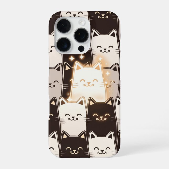 Funda Para iPhone Vibes de gatos curas (Reverso)