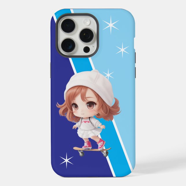 Funda Para iPhone Vibes para patines - Chica lindo 2 en estuche de t (Reverso )