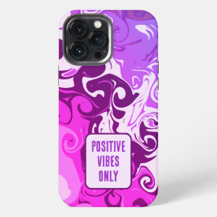 Funda Para iPhone 13 Pro Max Vibes positivas sólo arte abstracto elegante morad
