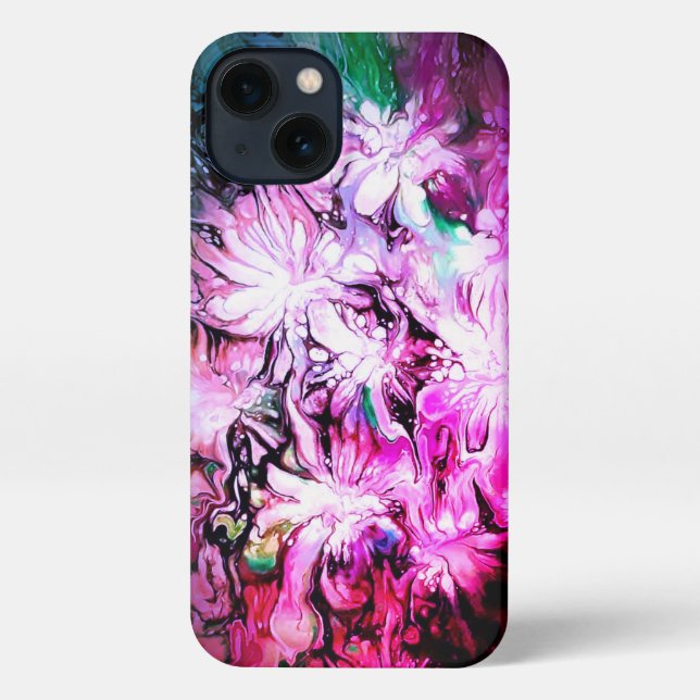 Funda Para iPhone Vibes retro Resumen Arte fluido (Reverso )