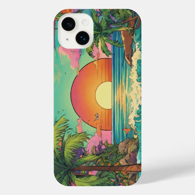 Funda Para iPhone Vibes tropicales: Estuche para iPhone de marinero  (Reverso )