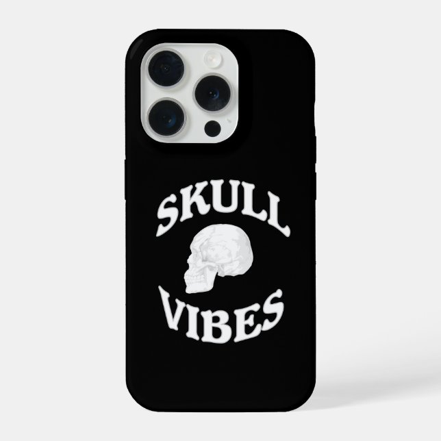 Funda Para iPhone Vibraciones de calavera (Reverso )