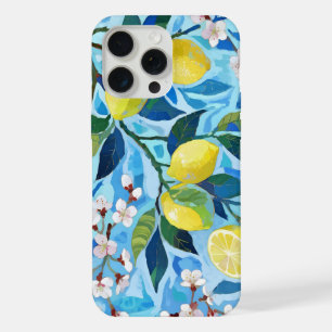 Vibrant art of blue lemon flowers