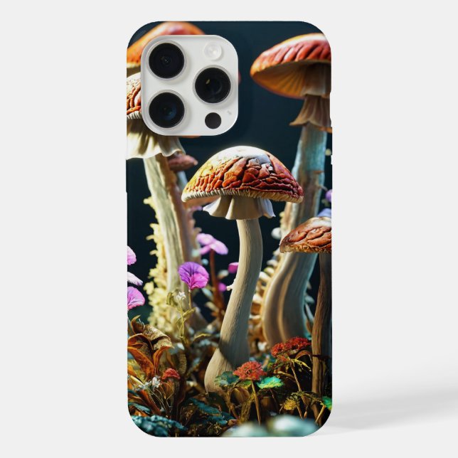 Funda Para iPhone Vibrant Mushrooms (Reverso )