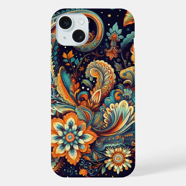 Funda Para iPhone Vibrant Paisley Delight (Reverso )