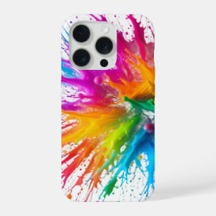 Vibrant Rainbow Paint Splatter Explosion