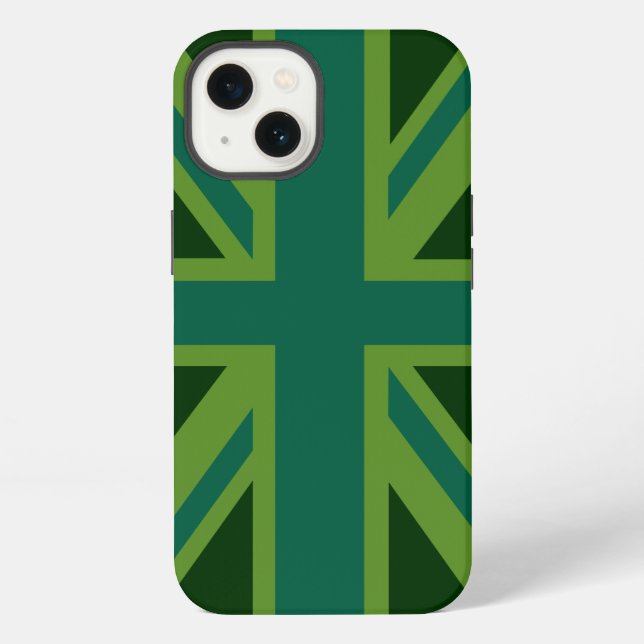 Funda Para iPhone Vibrant Teal Union Jack (Reverso )