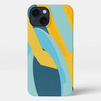Vibrant Yellow Blue Abstract