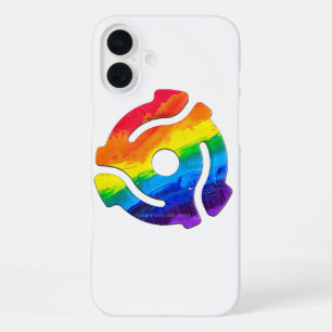 Funda Para iPhone 16 Plus Vibrante de adaptador de registro de 45 RPM de plá