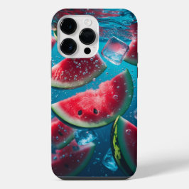 Funda Para iPhone 14 Pro Max Vibrantes trozos de sandía bajo el agua - Refresca