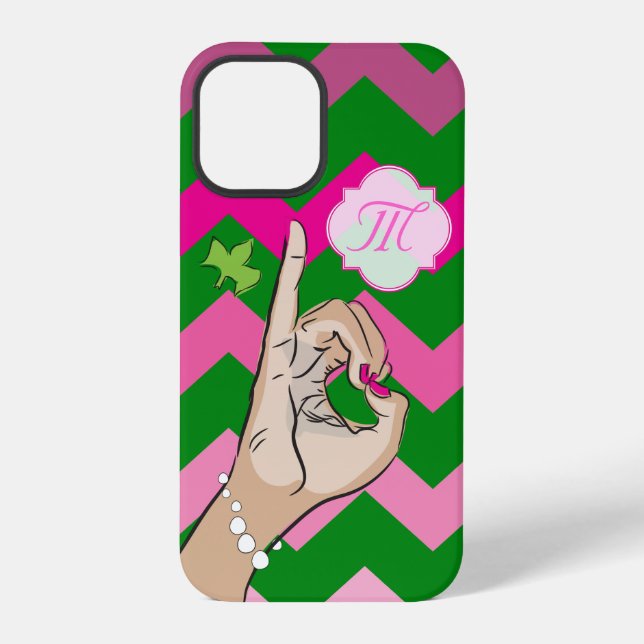 Funda Para iPhone Vida de hermandad rosa y verde (Reverso )