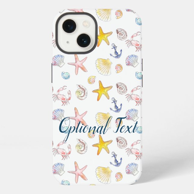 Funda Para iPhone Vida Marina & Anclas  (Reverso )