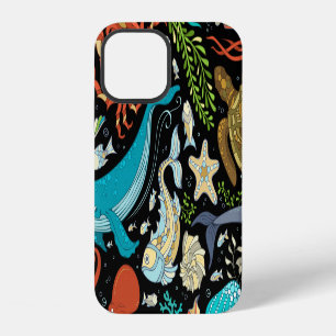Funda Para iPhone 12 Vida marina salvaje: colorida cosecha.