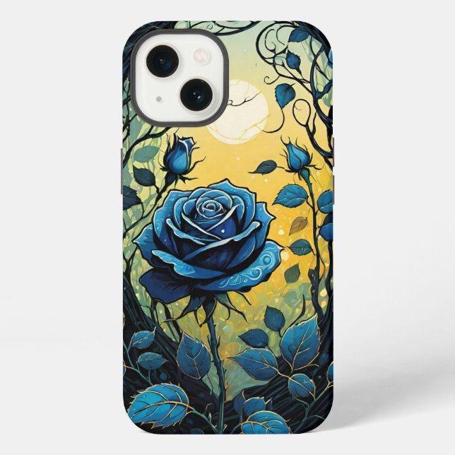 Funda Para iPhone Vides de Rosa Azul 2  (Reverso )