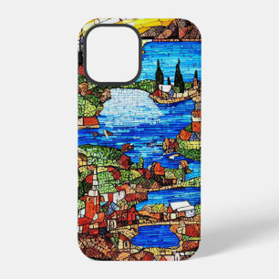 Funda Para iPhone 12 Pro Vidrio con manchas de mosaico del mar Mediterráneo