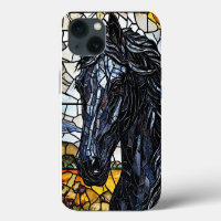 Vidrio emplomado Elegancia Caballo Negro
