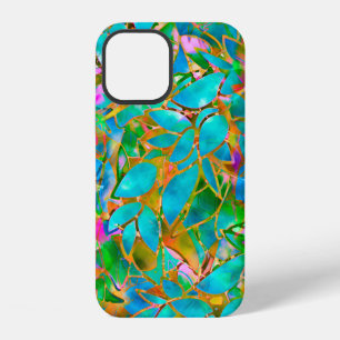 Funda Para iPhone 12 Vidrio emplomado floral