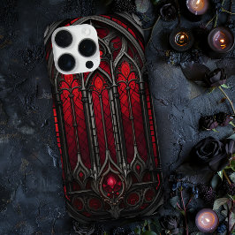 Funda Para iPhone 16 Pro Max Vidrio Rojizo Gótico Teñido
