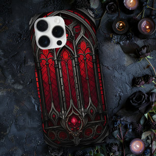 Funda Para iPhone 16 Pro Max Vidrio Rojizo Gótico Teñido
