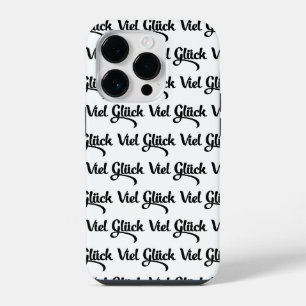 Funda Para iPhone 14 Pro Viel Glück Buena Suerte Idioma Alemán