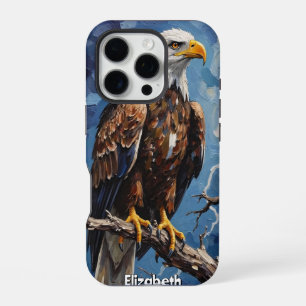 Funda Para iPhone 16 Pro Vigilancia de tormentas: águila en rama estéril