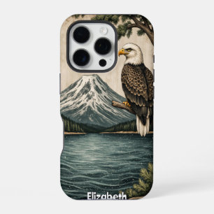 Funda Para iPhone 16 Pro Vigilia a orillas del lago: Águila y pico