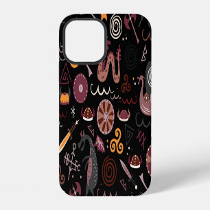 Funda Para iPhone 12 Viking: Diseño gráfico continuo.