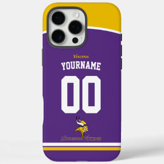 Funda Para iPhone 16 Pro Max Vikings Personalizados Fútbol Americano de Jersey