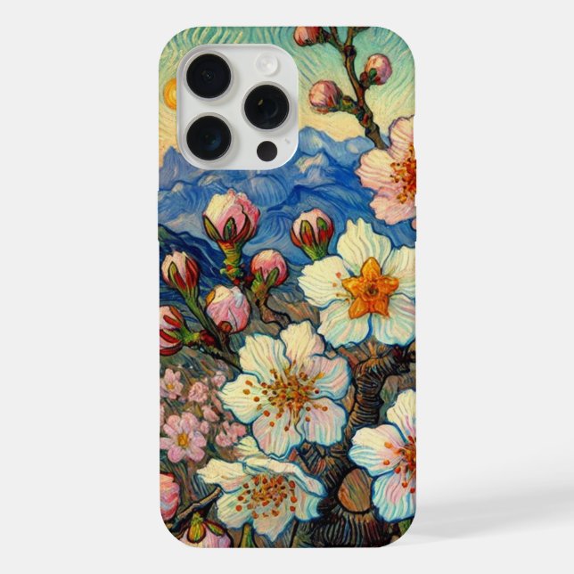 Funda Para iPhone Vincent van Gogh Flor de Almendro  (Reverso )
