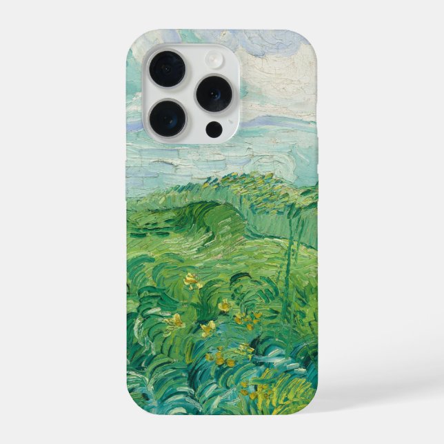 Funda Para iPhone Vincent Van Gogh painting Green wheat field  (Reverso )