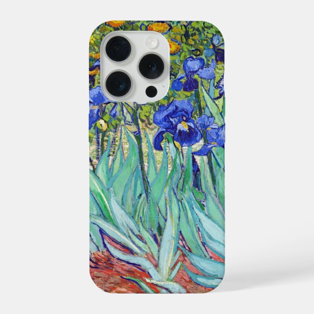 Funda Para iPhone Vincent Van Gogh pintando Irises (Reverso )