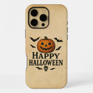 Funda Para iPhone 16 Pro Max Vintage/classic Happy Halloween jack-o-lantern