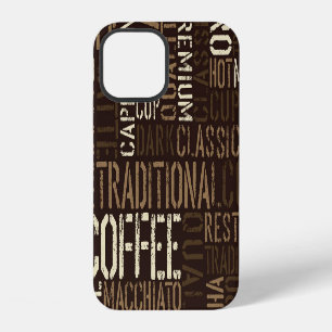 Funda Para iPhone 12 Vintage Coffee Experience Seamless Pattern