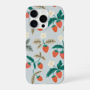 Funda Para iPhone 16 Pro Vintage Cottagecore Strawberry Pattern
