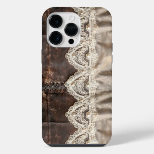 Funda Para iPhone 14 Pro Max Vintage Country Leather Lace Style Women's