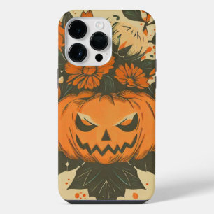 Funda Para iPhone 14 Pro Max Vintage/Halloween/Caída/Calabaza