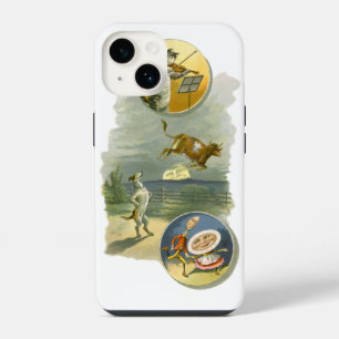 Funda Para iPhone 14 Vintage Mother Goose Nursery Rhyme Hey Diddle