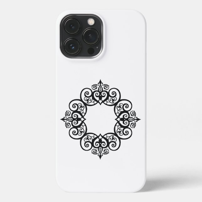 Funda Para iPhone Vintage Ornamental Frame (Reverso )