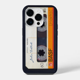 Funda Para iPhone 14 Pro Vintage Retro Fashioned 80s Cinta de audio mixtape